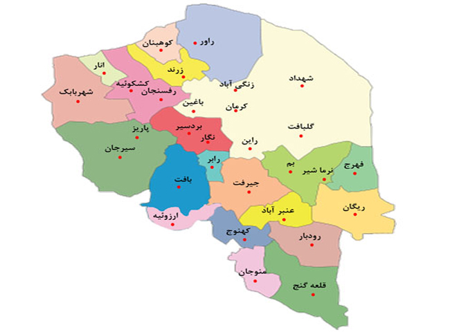 نقشه کرمان
